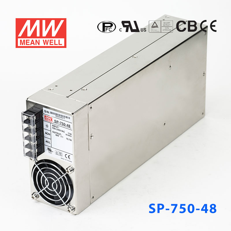 SP-750-48 SP-750-48 750W 48V15.7A 单路输出带PFC功能明纬开关电源