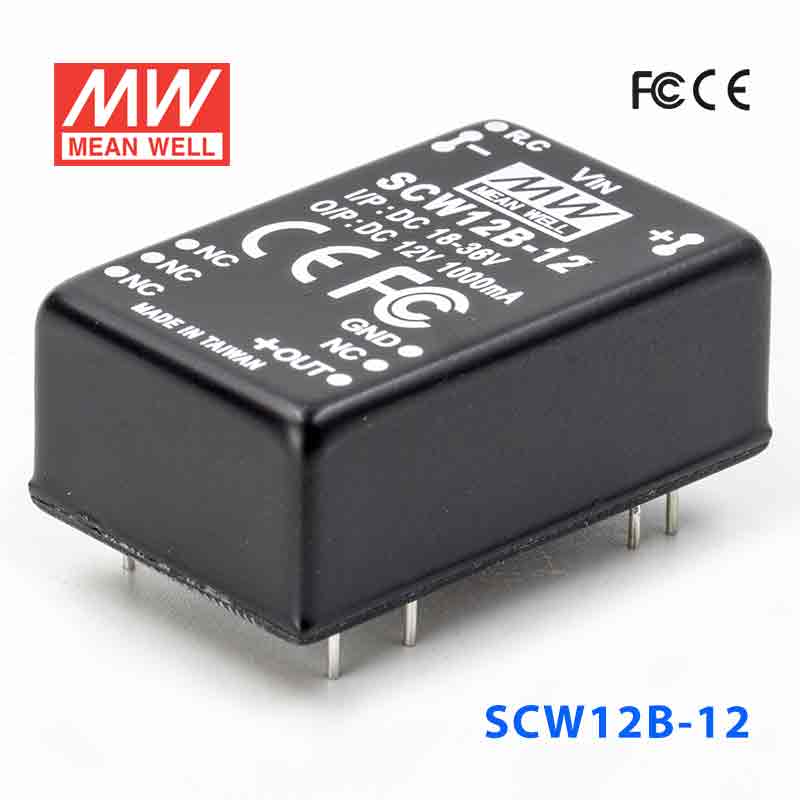 SCW12B-12 SCW12B-12 12W 18~36V 输入 12V 稳压单路输出明纬DC-DC转换模块电源