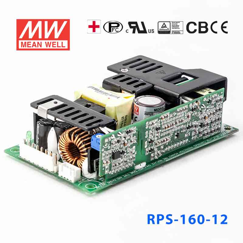 RPS-160-12 RPS-160-12 160W 12V 12.9A 单路输出微漏电PFC医用无外壳明纬开关电源
