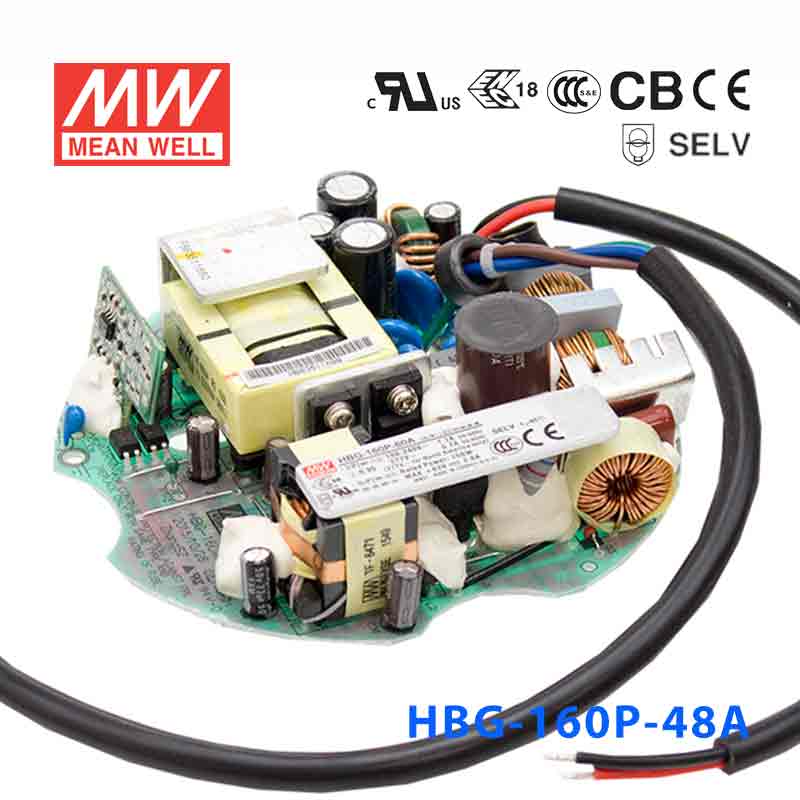 HBG-160P-48A HBG-160P-48A 160W 宽范围输入 28.8~48V 3.3A输出 工矿灯用铝壳明纬LED电源(恒流值通过内部电位器调整)