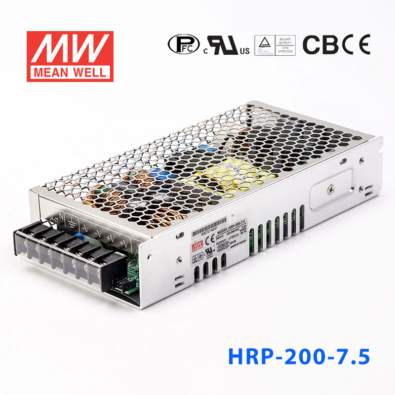 HRP-200-7.5 HRP-200-7.5 200W 7.5V26.7A 单路输出高性能内置有外壳明纬开关电源
