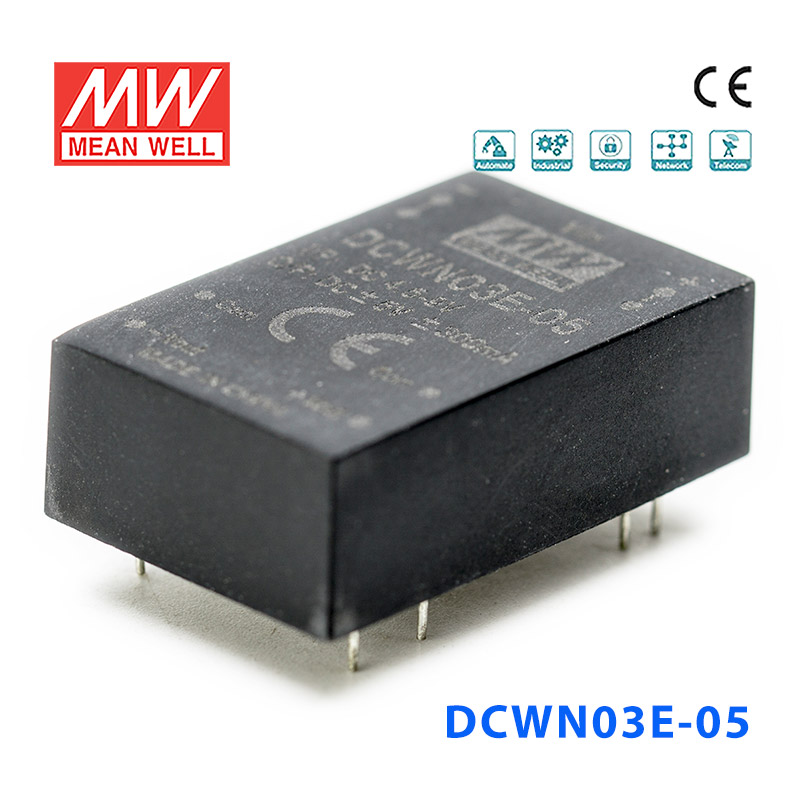 DCWN03E-05 Mean Well DCWN03E-05 DC-DC Converter - 3W 4.5~9V DC in 5V out 600mA