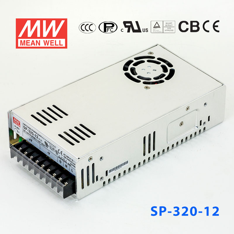 SP-320-12 SP-320-12 320W 12V25A 单路输出带PFC功能CCC认证明纬开关电源
