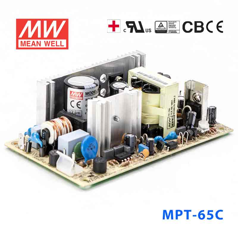 MPT-65C MPT-65C 65W +5V 7A +15V 2.6A -15V 0.7A 三路输出微漏电医用无外壳明纬开关电源