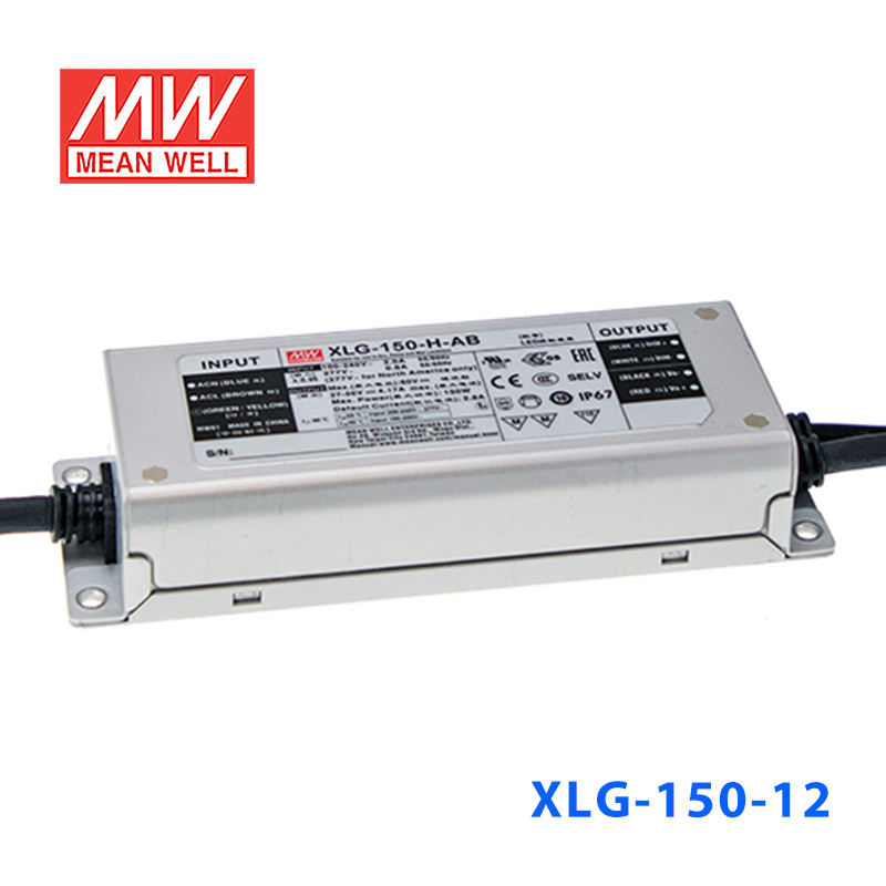XLG-150-12-A XLG-150-12-A台湾明纬12V 12.5A 150W左右恒功率LED驱动器防水电源
