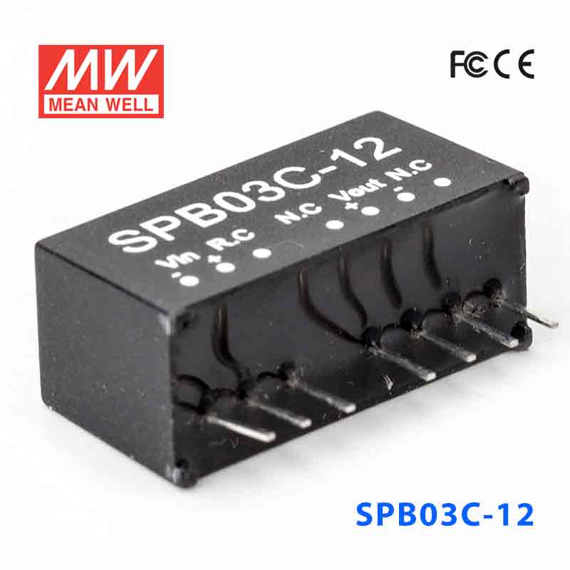SPB03C-12 SPB03C-12 3W 36~72V 输入 12V 稳压单路输出明纬DC-DC转换模块电源