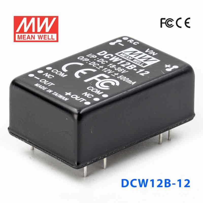 DCW12B-12 DCW12B-12 12W 18~36V 输入 ±12V 稳压双路输出明纬DC-DC转换模块电源