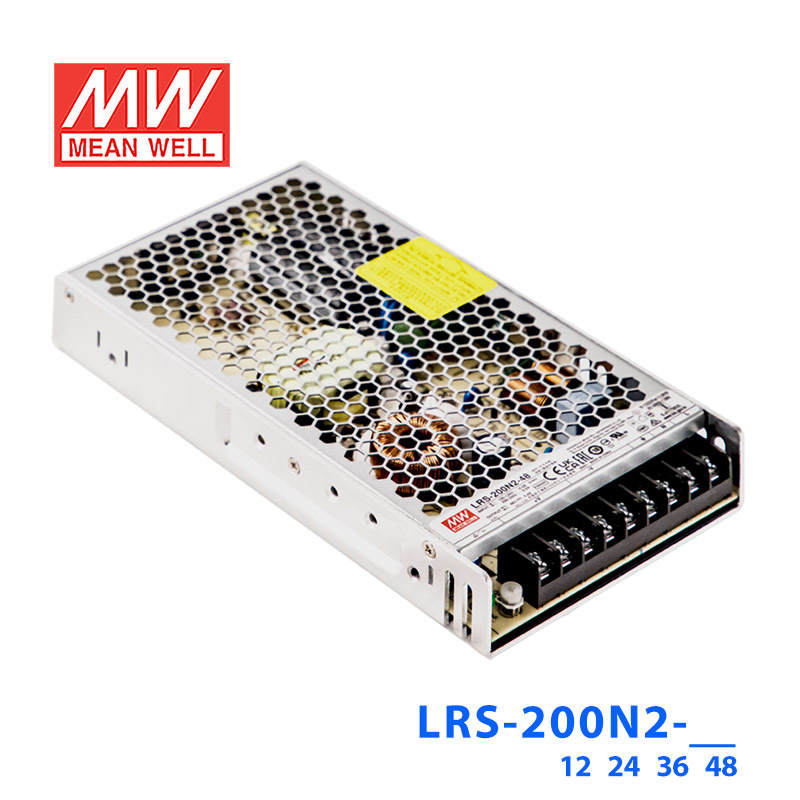 LRS-200N2-12 LRS-200N2-12明纬12V17A输出开关电源具瞬间200%峰值功率200W