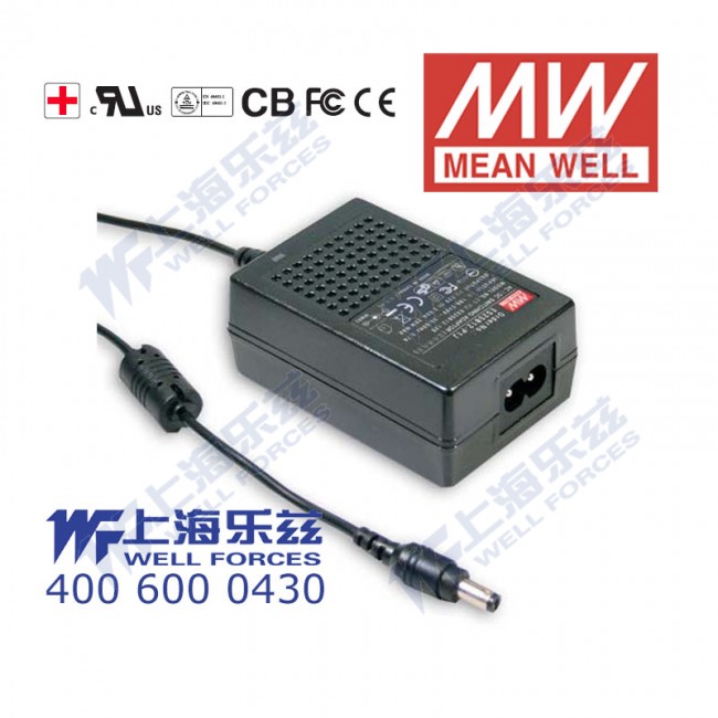 GSM36B05-P1J GSM36B05-P1J 36W 5V4.5A输出明纬高能效医疗型IEC320-C8插口电源适配器
