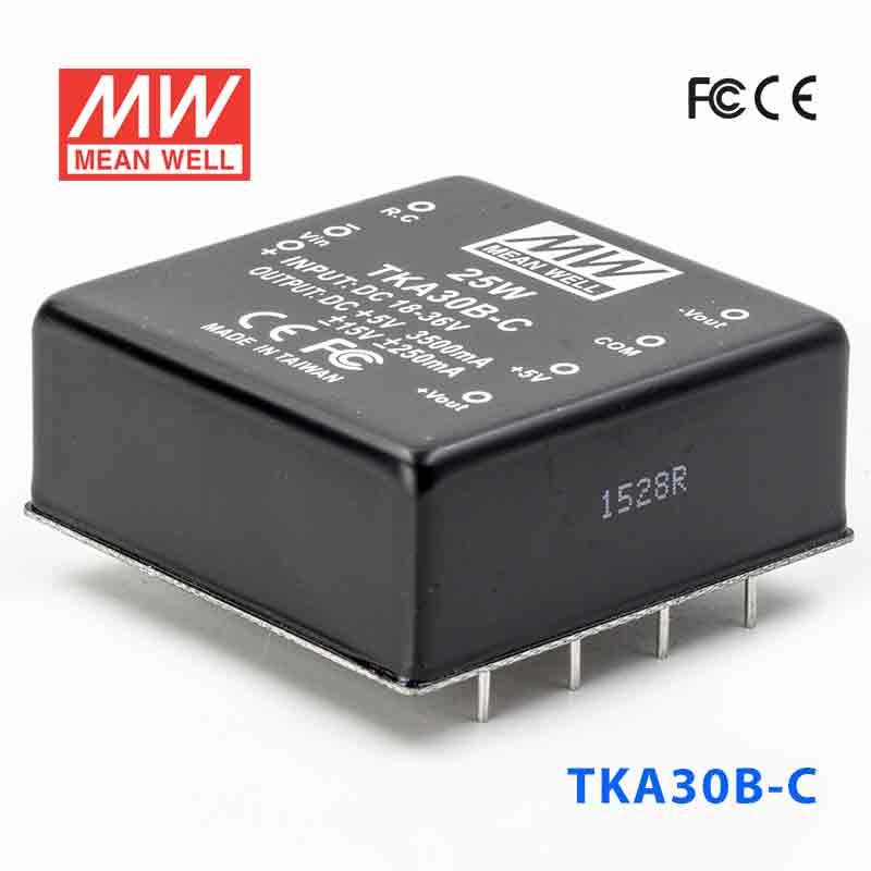 TKA30B-C TKA30B-C 30W 18~36V 输入 +5V ±15V 三路输出明纬DC-DC转换模块电源