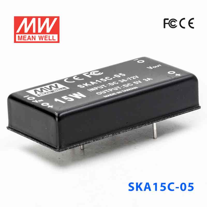 SKA15C-05 SKA15C-05 15W 36~72V 输入 5V 稳压单路输出明纬DC-DC转换模块电源