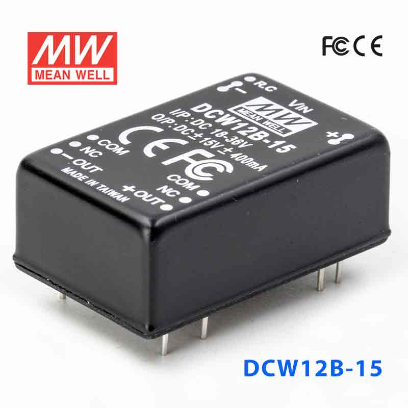 DCW12B-15 DCW12B-15 12W 18~36V 输入 ±15V 稳压双路输出明纬DC-DC转换模块电源