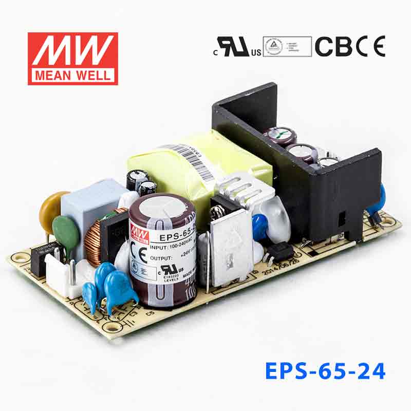 EPS-65-24 EPS-65-24 65W 24V2.71A 单路输出裸板高效低空载损耗明纬开关电源