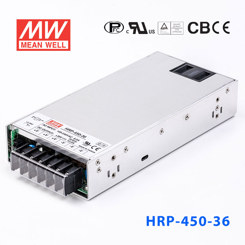 HRP-450-36 HRP-450-36 450W 36V12.5A 单路输出高性能内置有外壳明纬开关电源
