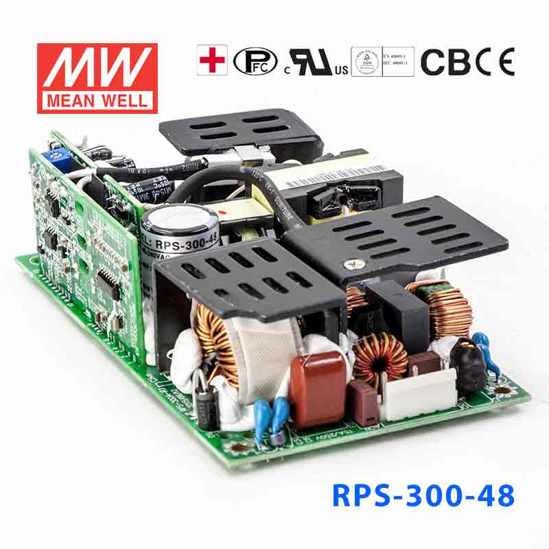 RPS-300-48 RPS-300-48 300W 48V 6.25A 单路输出PFC微漏电流低空载损耗无外壳医用明纬开关电源