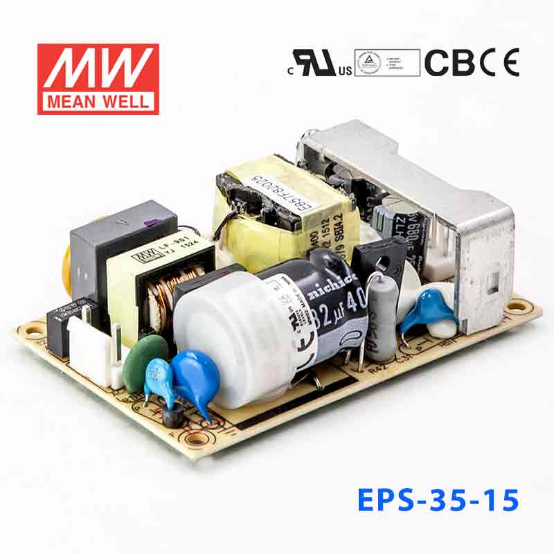 EPS-35-15 EPS-35-15 35W 15V2.4A 单路输出裸板高效低空载损耗明纬开关电源