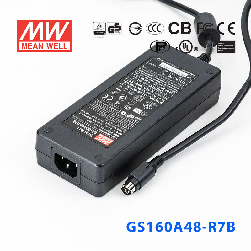 GS160A48-R7B GS160A48-R7B 160W 48V3.34A 输出绿色能源明纬电源适配器(三线插口)