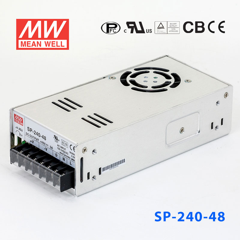 SP-240-48 SP-240-48 240W 48V5A 单路输出带PFC功能明纬开关电源