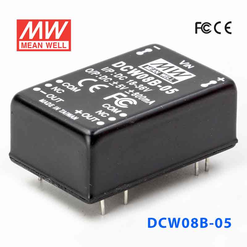 DCW08B-05 DCW08B-05 8W 18~36V 输入 ±5V 稳压双路输出明纬DC-DC转换模块电源
