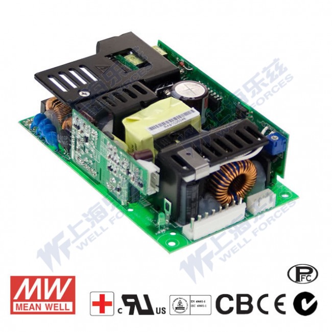 RPSG-160-24 RPSG-160-24 160W 24V 6.5A 单路输出PFC微漏电流低空载损耗无外壳医用绿色能源明纬开关电源