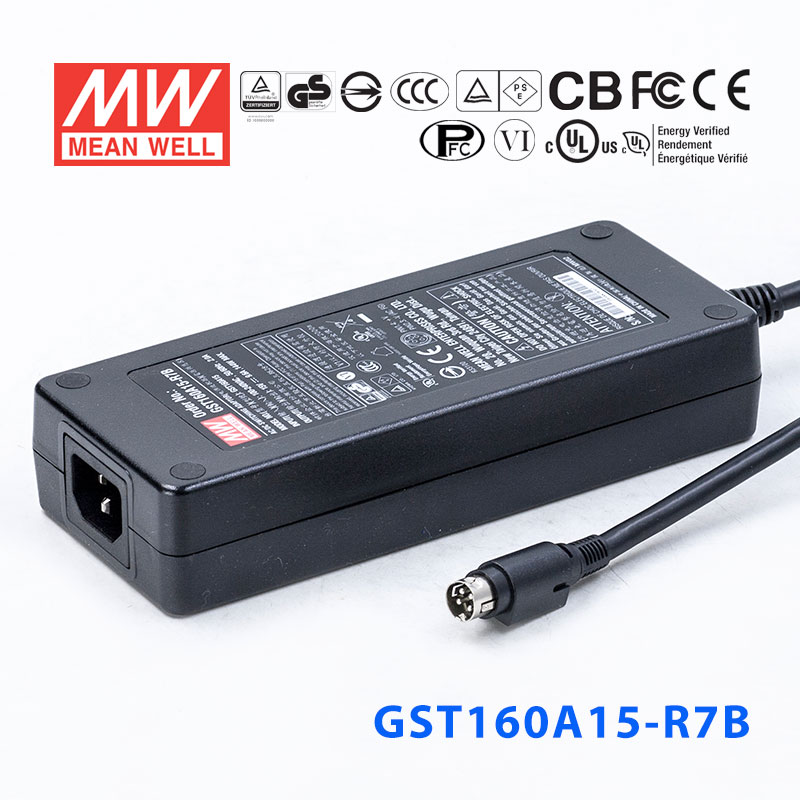 GST160A15-R7B GST160A15-R7B 144W 15V9.6A高效能低空载损耗绿色节能桌上型适配器