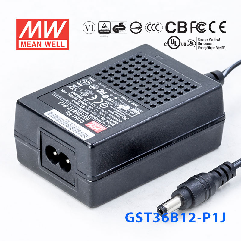 GST36B12-P1J GST36B12-P1J 36W 12V3A高效能低空载损耗绿色节能桌上型适配器