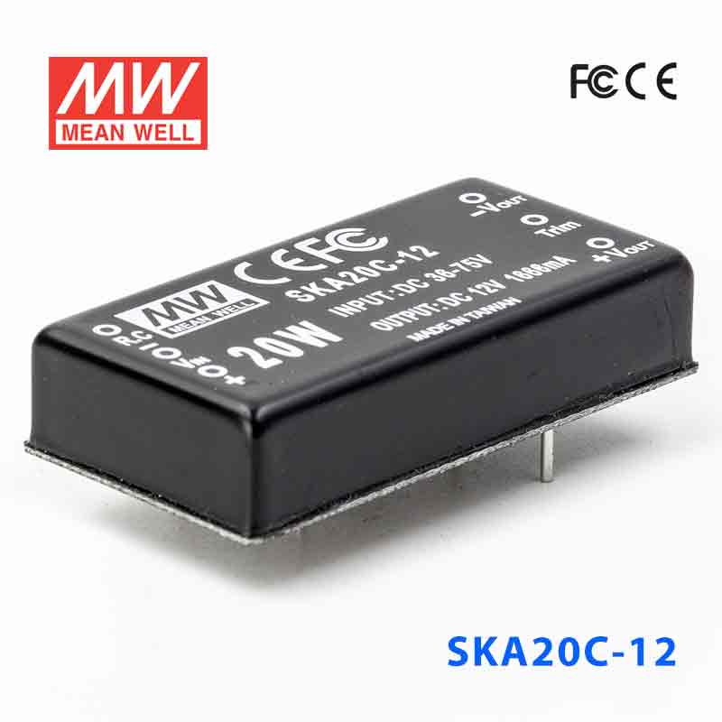 SKA20C-12 SKA20C-12 20W 36~72V 输入 12V 1.67A 稳压单路输出明纬DC-DC转换模块电源
