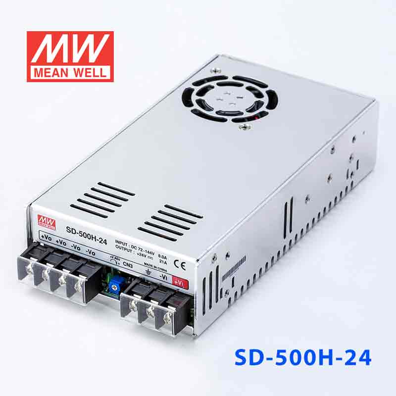 SD-500H-24 SD-500H-24 500W 72~144V 输入 24V 21A 输出有外壳明纬DC-DC转换电源