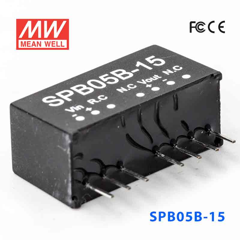 SPB05B-15 Mean Well SPB05B-15 DC-DC Converter - 5W - 18~36V in 15V out 333mA