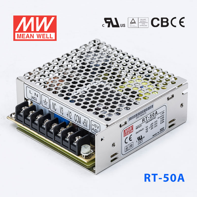 RT-50A RT-50A台湾明纬12V正负5V三路开关电源47W 5V4A+12V2A-5V0.5A