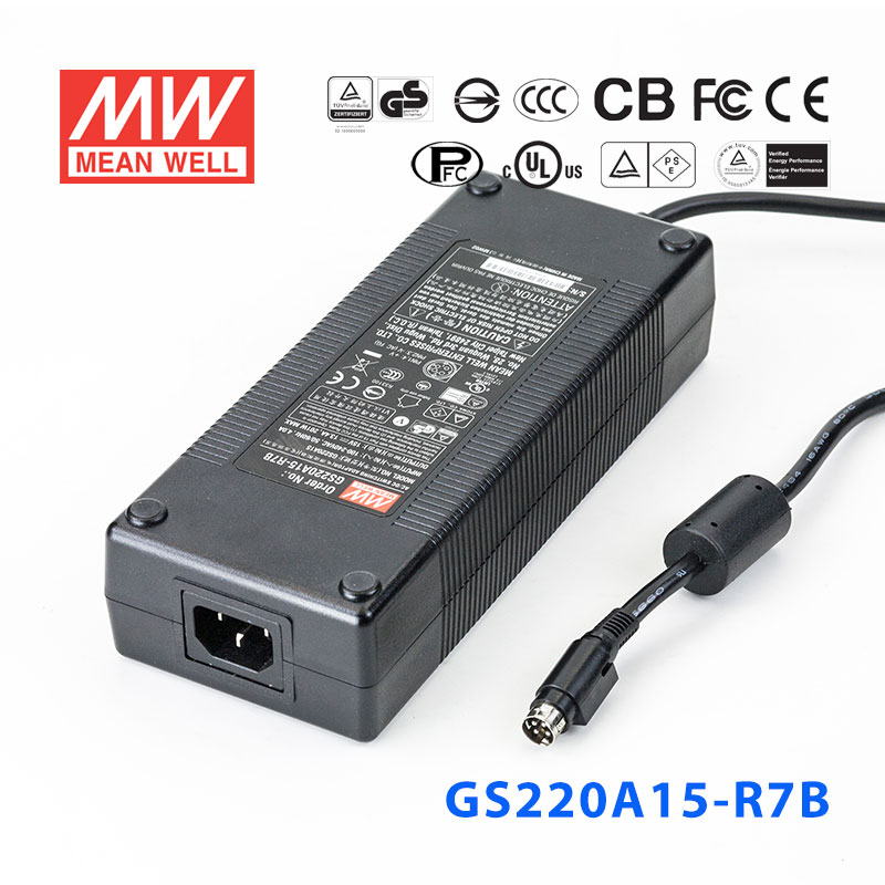 GS220A15-R7B GS220A15-R7B 220W 15V13.4A 输出绿色能源明纬电源适配器(三线插口)