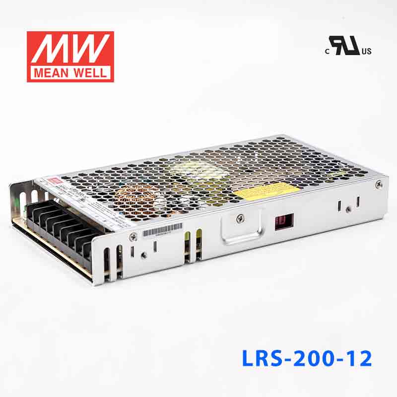 LRS-200-12 LRS-200-12 200W 12V17A输出（输入电压开关选择型)明纬超薄高性能开关电源