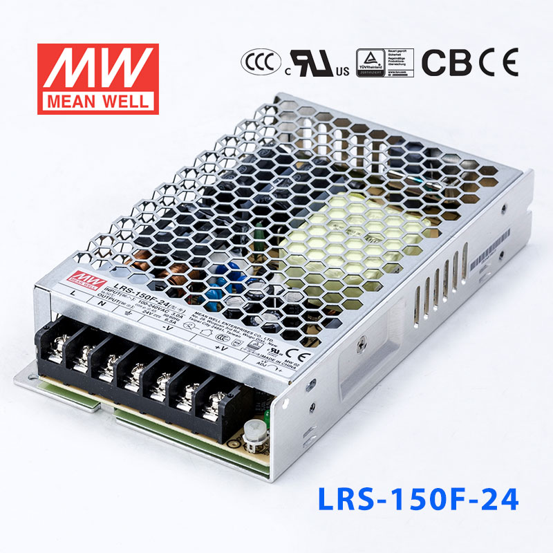 LRS-150F-24 LRS-150F-24 156W 24V6.5A输出 (全电压输入型)明纬超薄高性能开关电源