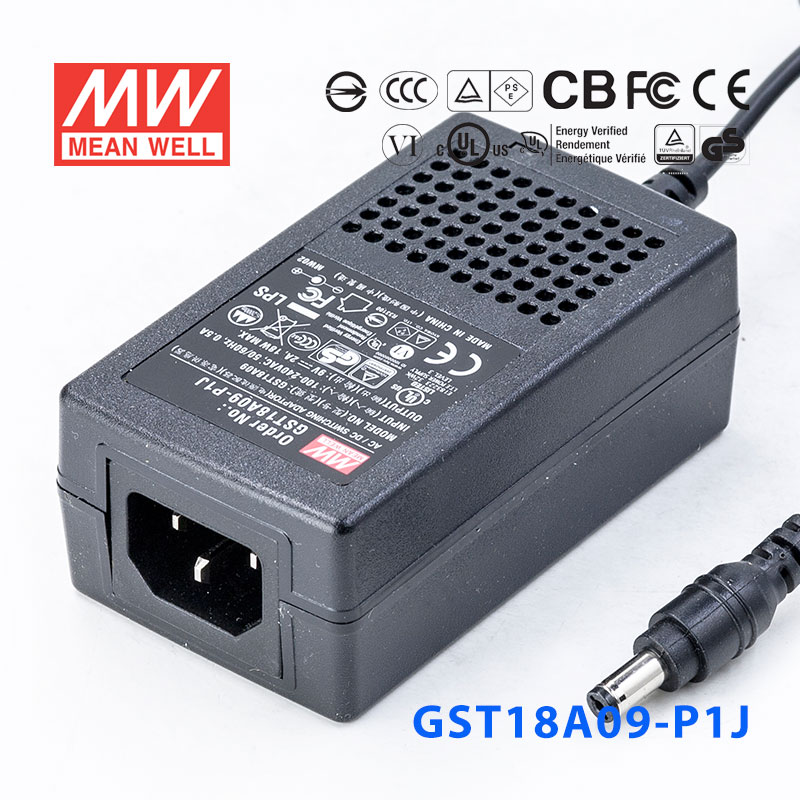 GST18A09-P1J GST18A09-P1J 18W 9V2A高效能低空载损耗绿色节能桌上型适配器