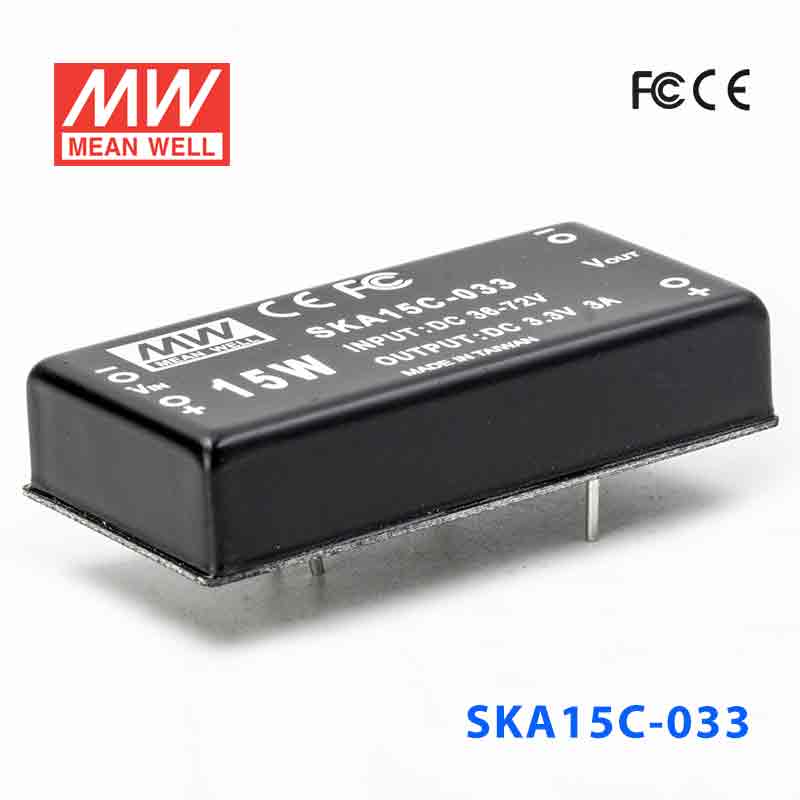 SKA15C-033 SKA15C-033 15W 36~72V 输入 3.3V 稳压单路输出明纬DC-DC转换模块电源