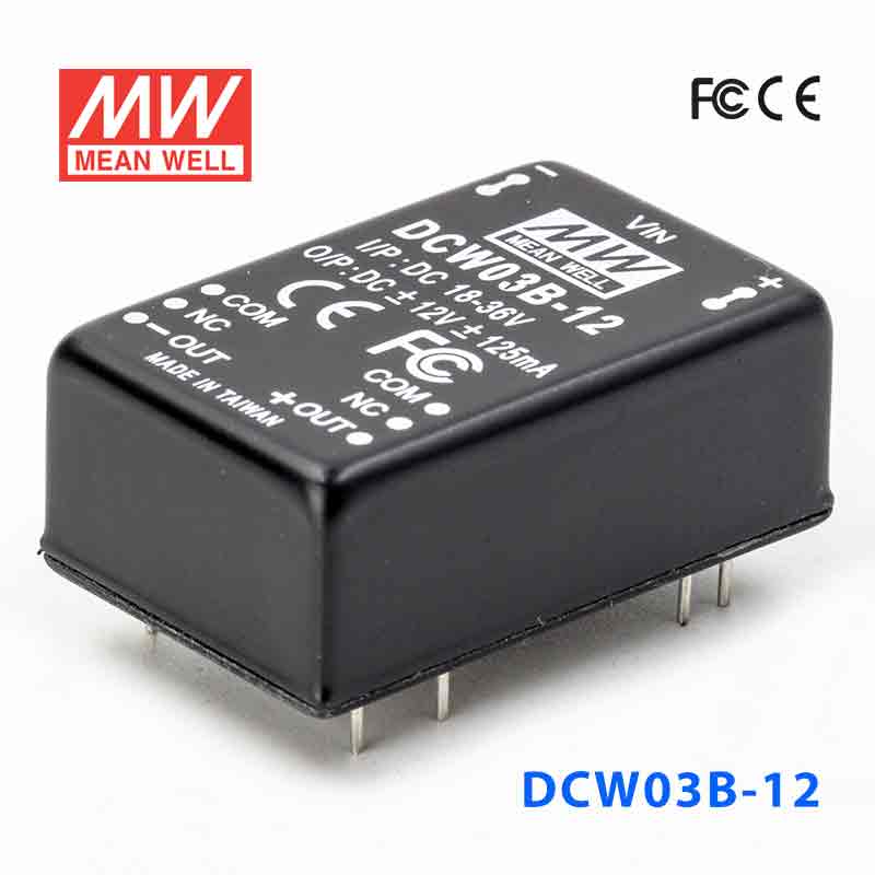 DCW03B-12 DCW03B-12 3W 18~36V 输入 ±12V 稳压双路输出明纬DC-DC转换模块电源
