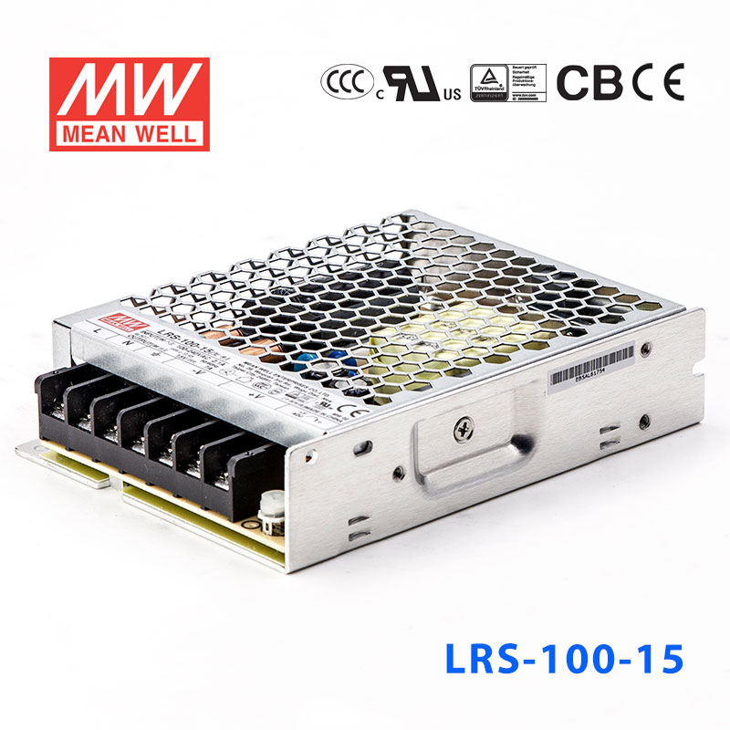 LRS-100-15 LRS-100-15 105W 15V7A单路输出超薄型低空载损耗明纬开关电源