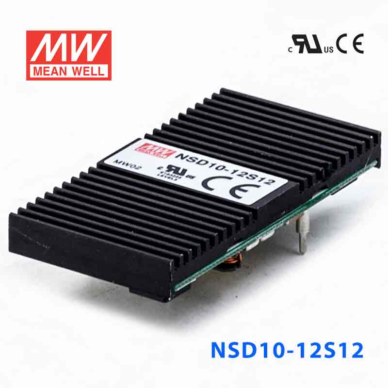 NSD10-12S12 NSD10-12S12 10W 9.8~36V 输入 12V 稳压输出板上安装型明纬DC-DC变换电源