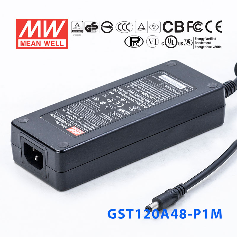 GST120A48-P1M GST120A48-P1M 120W 48V2.5A高效能低空载损耗绿色节能桌上型适配器