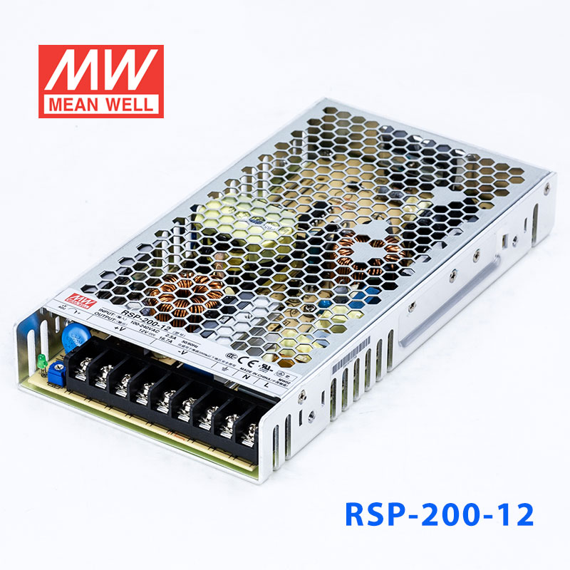 RSP-200-12 RSP-200-12 200W 12V16.7A 单路输出带功率因素校正可并联明纬开关电源