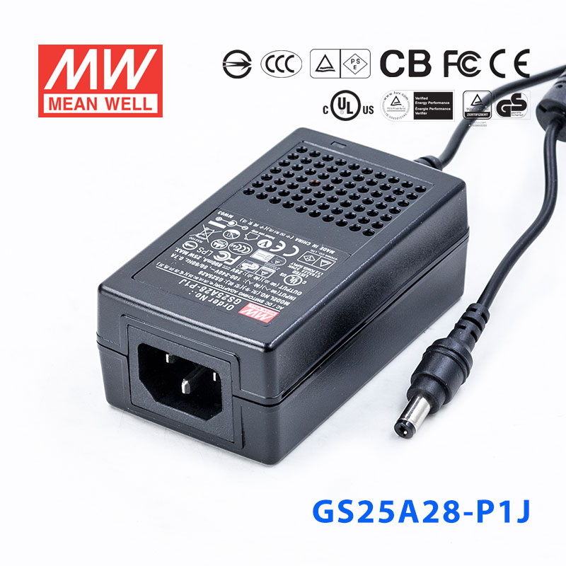 GS25A28-P1J GS25A28-P1J 25W 28V0.89A 输出绿色能源明纬电源适配器(三线插口)