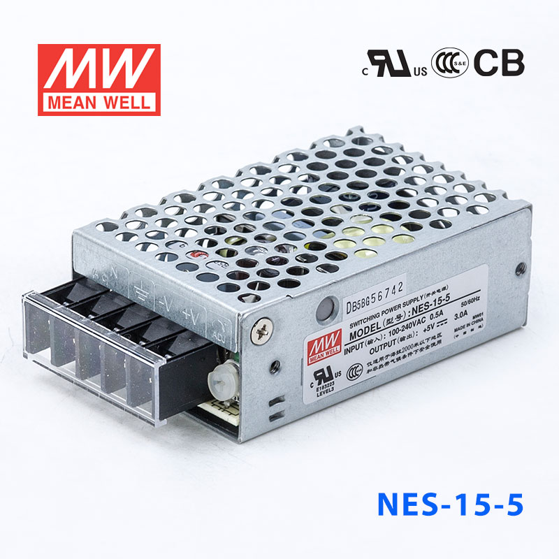 NES-15-5 NES-15-5 15W 5V 3A 单路输出CCC认证明纬开关电源(NE系列)