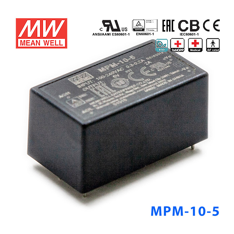 MPM-10-3.3 MPM-10-3.3台湾明纬8.3W 80~264V输入3.3V2.5A输出医疗基板电源