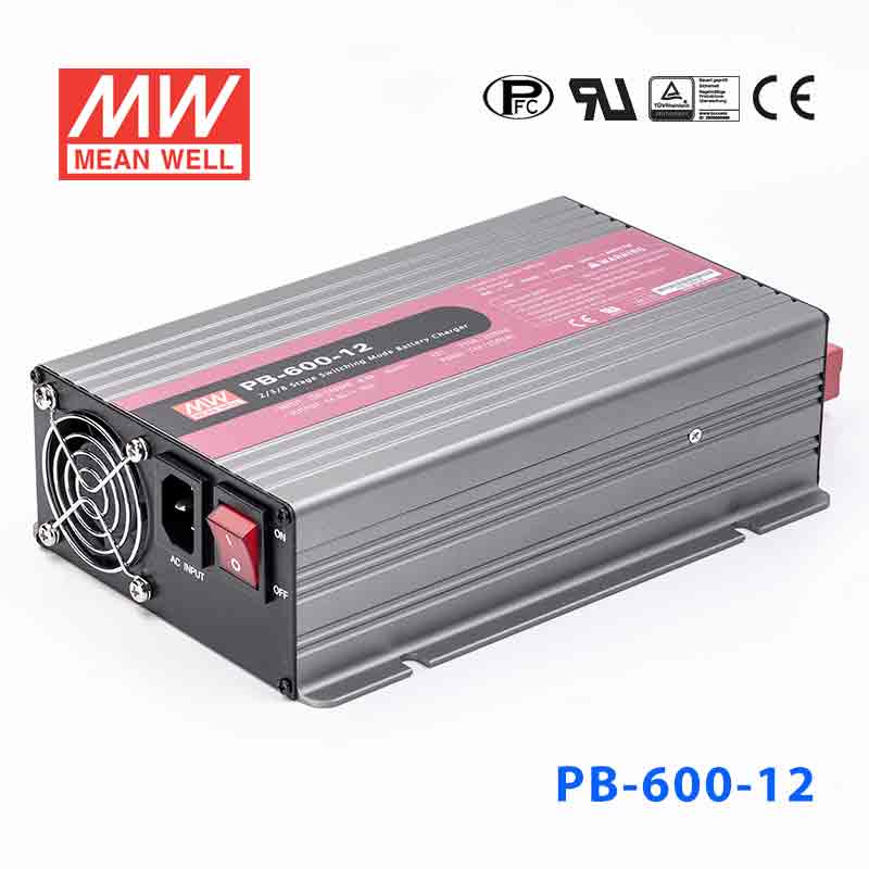 PB-600-12 PB-600-12 600W 14.4V 40A 带PFC明纬2/3/8段式智能铅酸电池充电器