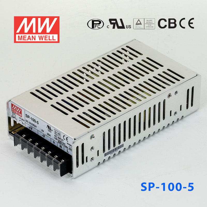 SP-100-5 SP-100-5 100W 5V20A 单路输出带PFC功能明纬开关电源