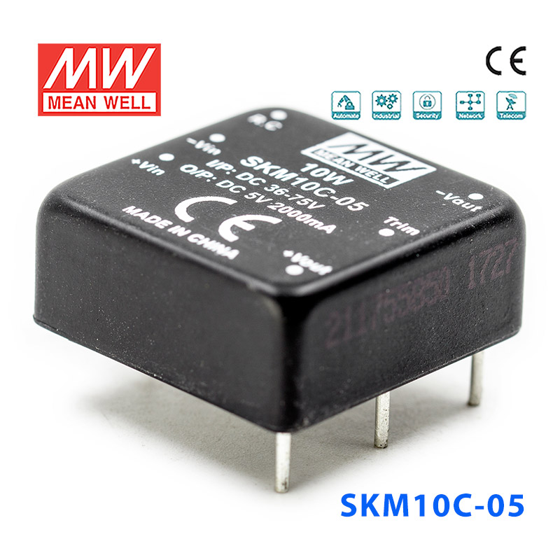 SKM10C-05 SKM10C-05 10W 36~75V 转 5V 2A 非稳压单路输出DC-DC模块电源