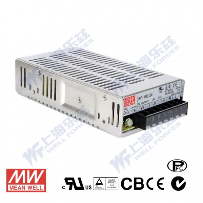 SP-100-7.5 SP-100-7.5 100W 7.5V13.5A 单路输出带PFC功能明纬开关电源