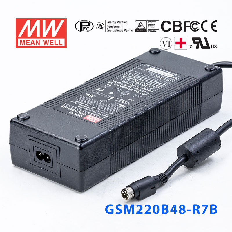 GSM220B48-R7B GSM220B48-R7B 220W 48V4.60A输出明纬高能效医疗型外置桌面型电源适配器