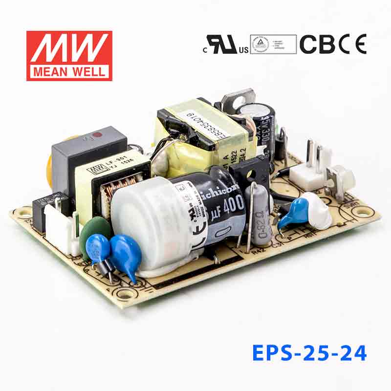 EPS-25-24 EPS-25-24 25W 24V1.05A 单路输出裸板高效低空载损耗明纬开关电源
