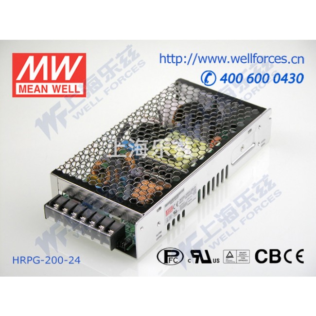 HRPG-200-24 HRPG-200-24 200W 24V8.4A 高效率高性能带线损补偿低空耗开关电源